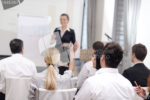 Image of business woman giving presentation