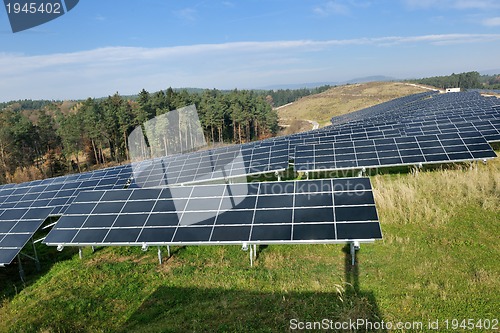 Image of solar panel renewable energy field