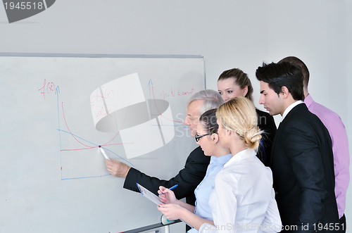 Image of Senior business man giving a presentation