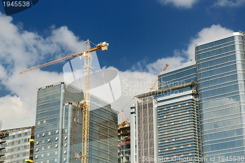 Image of Construction site with crane