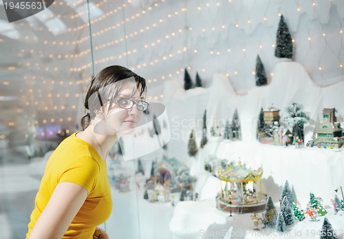 Image of happy woman shopping