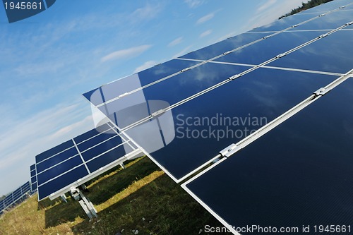 Image of solar panel renewable energy field