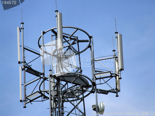 Image of Cell tower top antennae