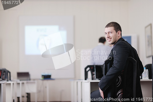 Image of business man on seminar