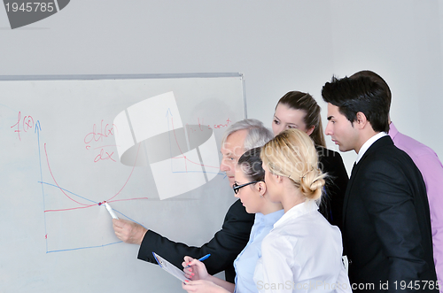 Image of Senior business man giving a presentation