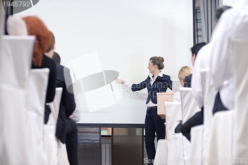 Image of business woman giving presentation