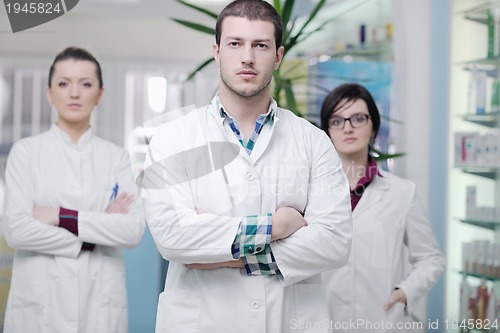 Image of pharmacy drugstore people team