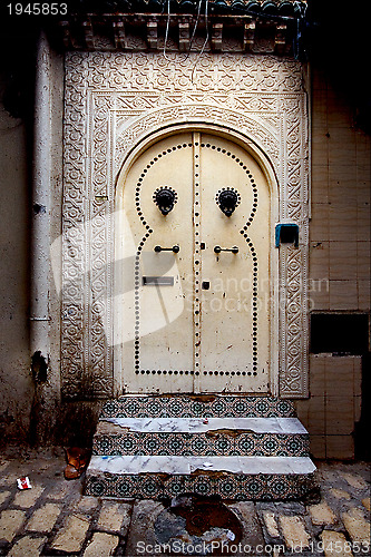 Image of door in the casbha of sousse in  tunisia