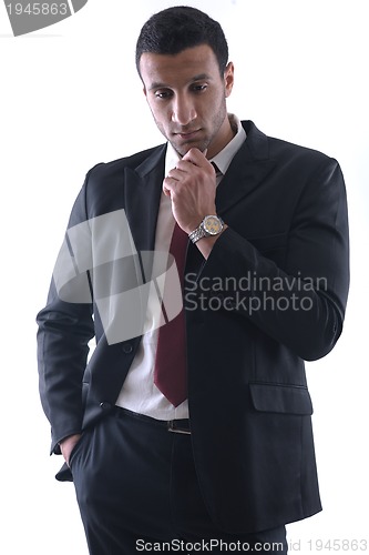 Image of business man isolated over white background