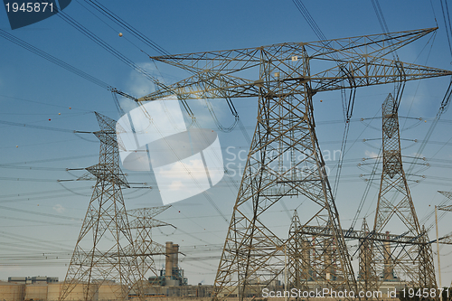 Image of Electrical power lines and towers