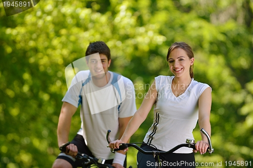 Image of Young couple jogging