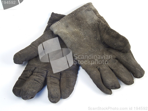 Image of Dirty and used work gloves