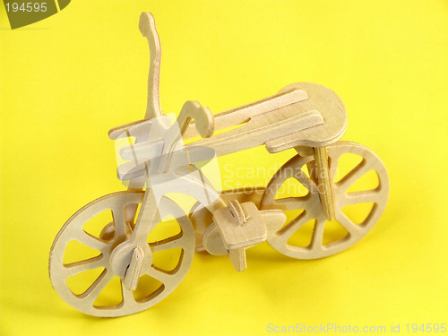 Image of Handicraft wooden bicycle