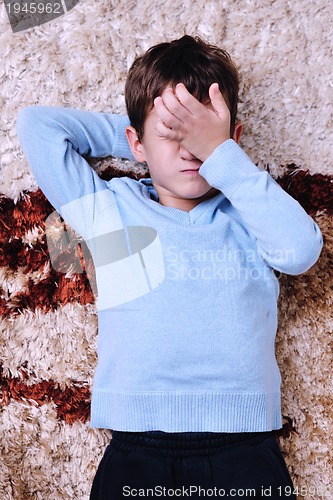 Image of portrait of child at home