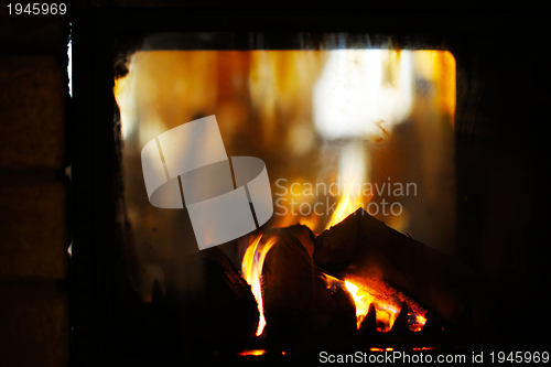 Image of fireplace flame background