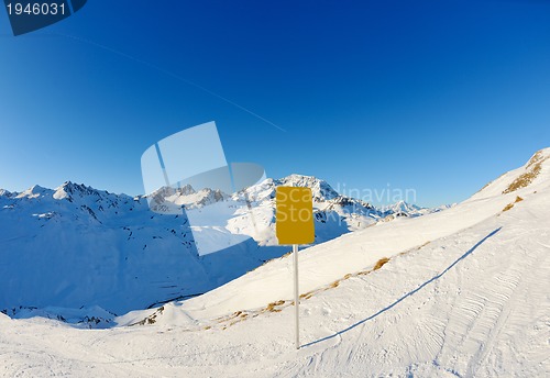 Image of High mountains under snow in the winter