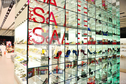 Image of woman shoes in store