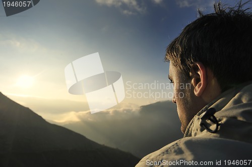 Image of fresh sunrise at mountain