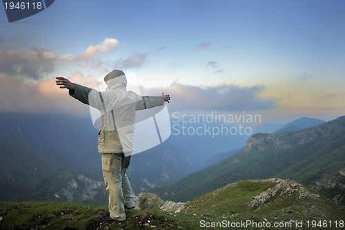 Image of fresh sunrise at mountain