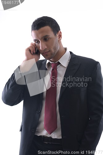 Image of business man with  mobile phone