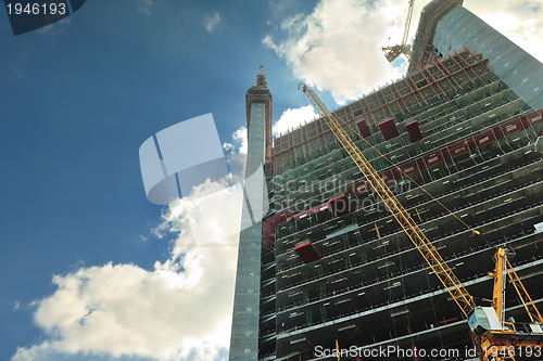 Image of Construction site with crane