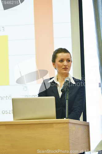 Image of business woman giving presentation