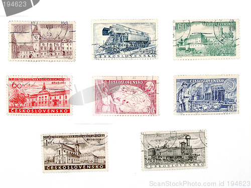 Image of Old postage stamps from Czechoslovakia