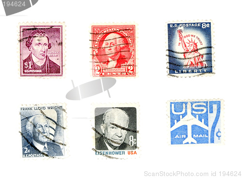 Image of Old US post stamps - collectibles