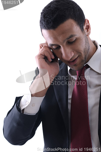 Image of Business man holding money