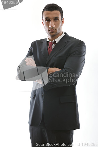 Image of business man isolated over white background