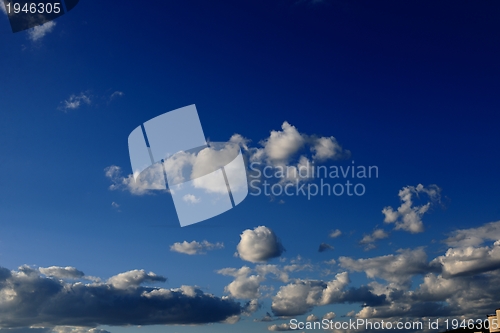 Image of Blue sky with clouds