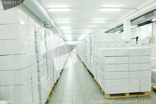 Image of medical factory  supplies storage indoor