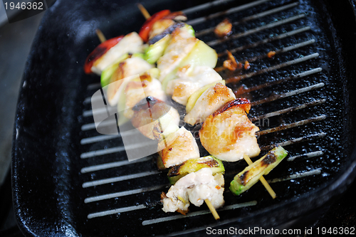 Image of tasty meat on stick