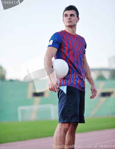 Image of soccer player portrait