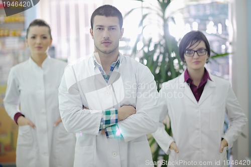 Image of pharmacy drugstore people team