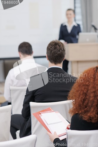 Image of business woman giving presentation