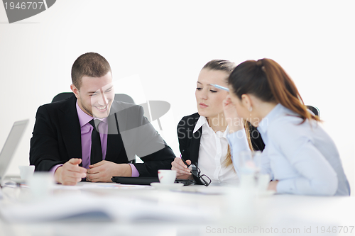 Image of Group of young business people at meeting