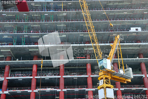 Image of Construction site with crane