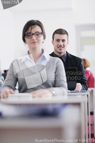 Image of business people group on seminar