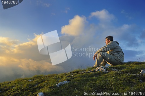 Image of fresh sunrise at mountain