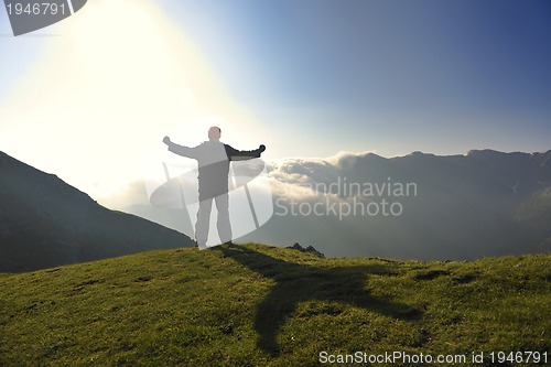 Image of fresh sunrise at mountain