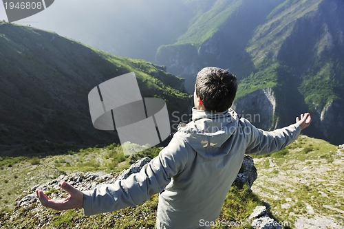 Image of fresh sunrise at mountain