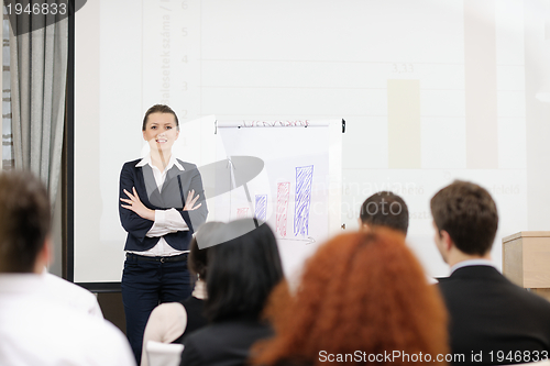 Image of business woman giving presentation