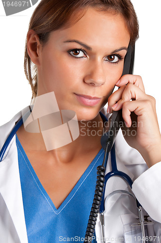 Image of Female Doctor on the Phone