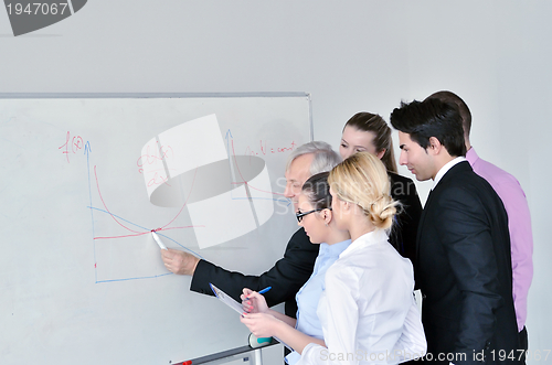 Image of Senior business man giving a presentation