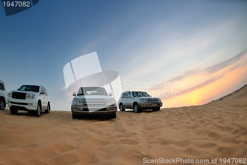 Image of desert safari vehicles