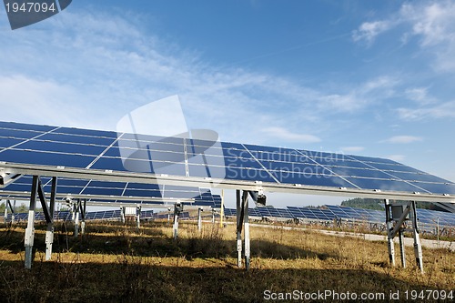 Image of solar panel renewable energy field