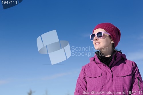 Image of winter woman ski