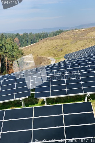 Image of solar panel renewable energy field