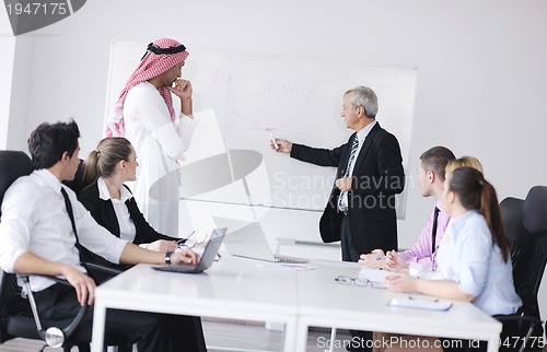 Image of Arabic business man at meeting